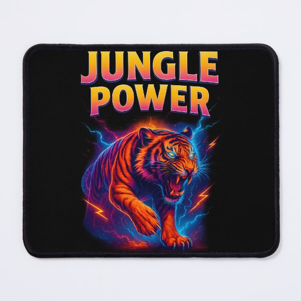 Item preview, Jungle Power Neon Tiger Energy Retro Graphic Design designed and sold by ArcadiaSilence.