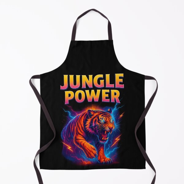 Item preview, Jungle Power Neon Tiger Energy Retro Graphic Design designed and sold by ArcadiaSilence.