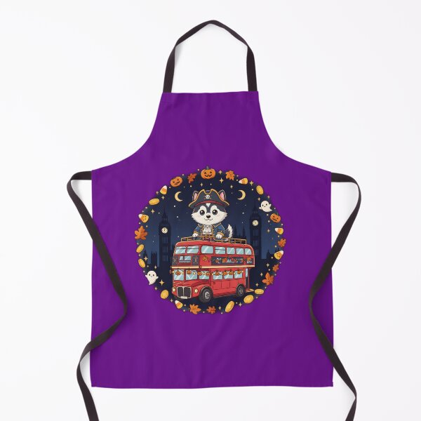 Item preview, Kawaii Husky Pirate on London Bus – Halloween Cute Dog designed and sold by FixwellStudio.
