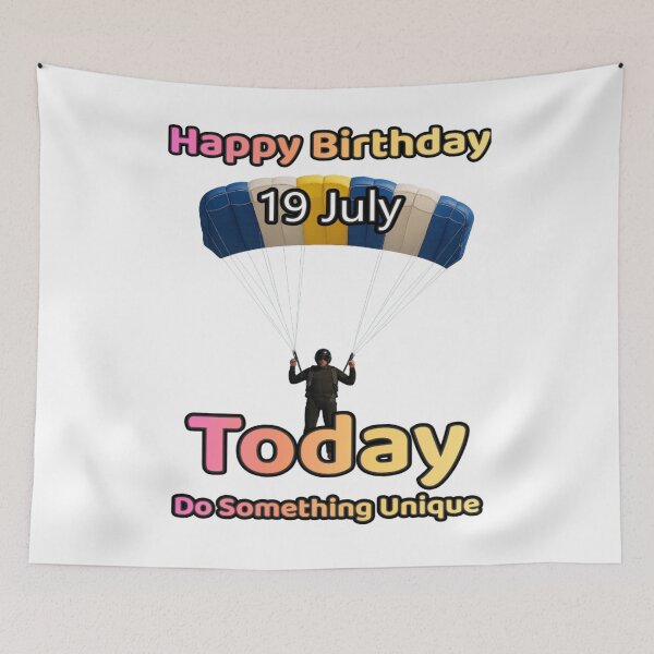 Item preview, Birthday Parachutist 19 July designed and sold by ariksworld.
