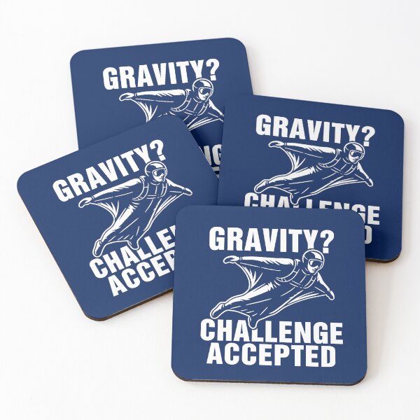 Item preview, Gravity Challenge Accepted - Wingsuit BASE Jump Design designed and sold by Jack’s Shirts Craft.