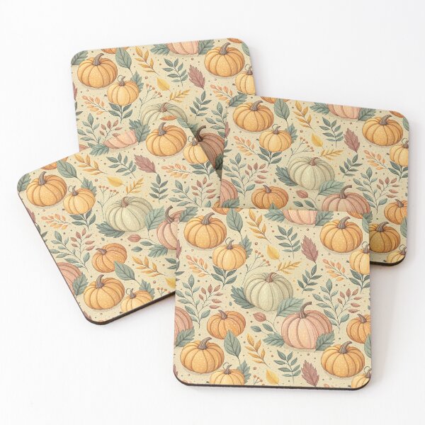 Item preview, A warm and cozy design of pumpkins and leaves for fall designed and sold by Merrylands Artshop.