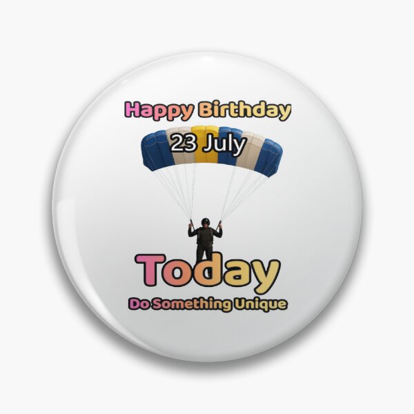 Item preview, Birthday Parachutist 23 July designed and sold by ariksworld.
