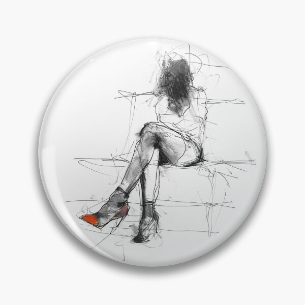 Item preview, Mystery Muse – Abstract Woman in Heels designed and sold by SleekLineSketches.