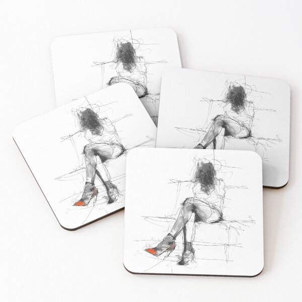 Item preview, Mystery Muse – Abstract Woman in Heels designed and sold by SleekLineSketches.