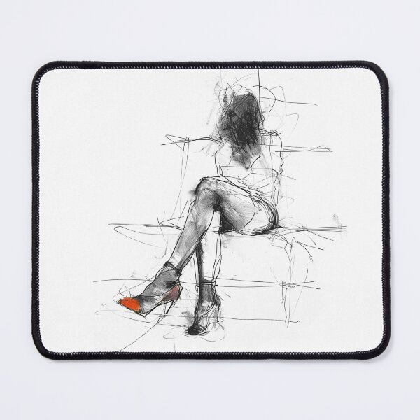 Item preview, Mystery Muse – Abstract Woman in Heels designed and sold by SleekLineSketches.
