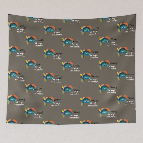 Item preview, Fishing is my Stress Management designed and sold by Diggoryds.