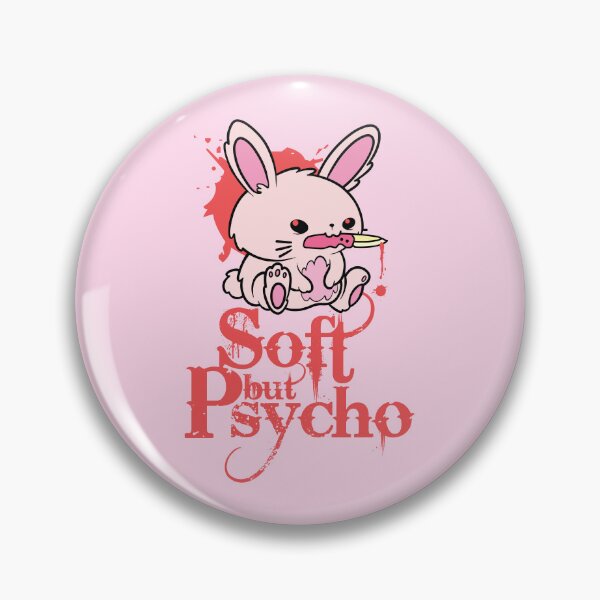 Item preview, Soft but Psycho Cute Bunny with Knife designed and sold by chillaxcats.