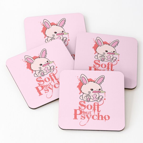 Item preview, Soft but Psycho Cute Bunny with Knife designed and sold by chillaxcats.