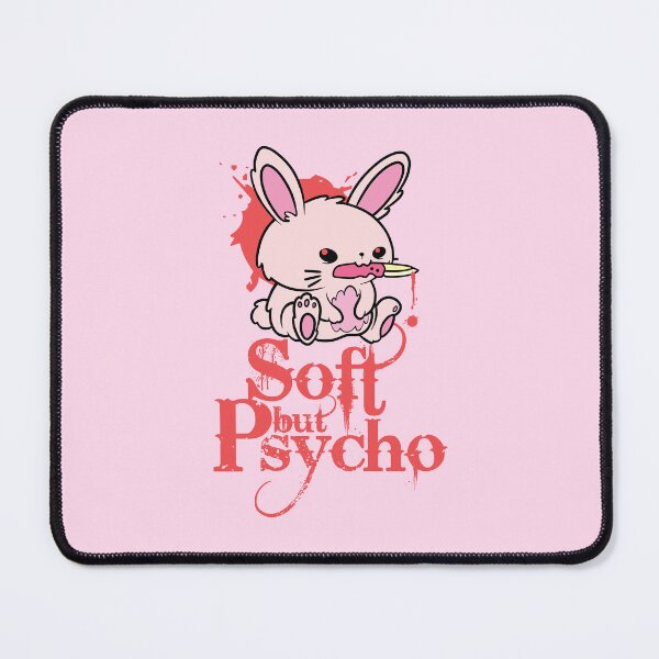 Item preview, Soft but Psycho Cute Bunny with Knife designed and sold by chillaxcats.