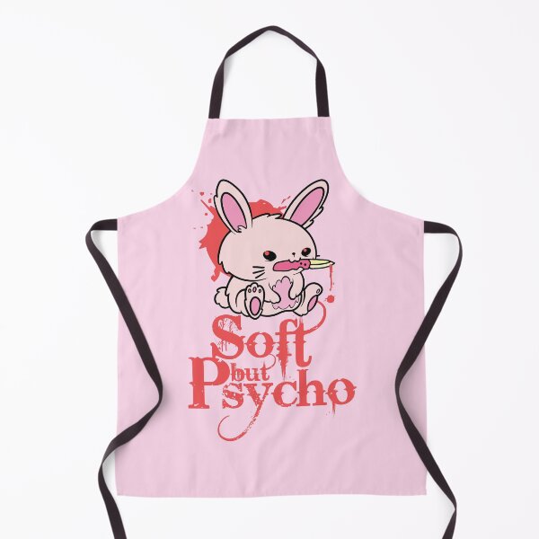 Item preview, Soft but Psycho Cute Bunny with Knife designed and sold by chillaxcats.