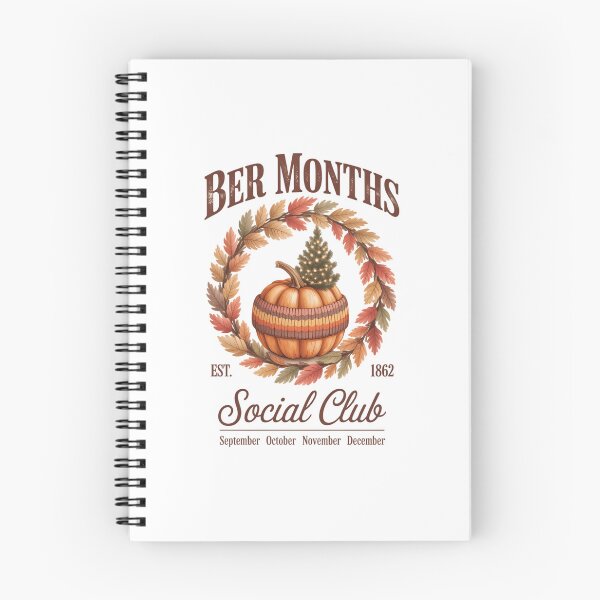 Item preview, BER Months Social Club Cute Fall Season Autumn and Christmas designed and sold by VENOM0RIOT.