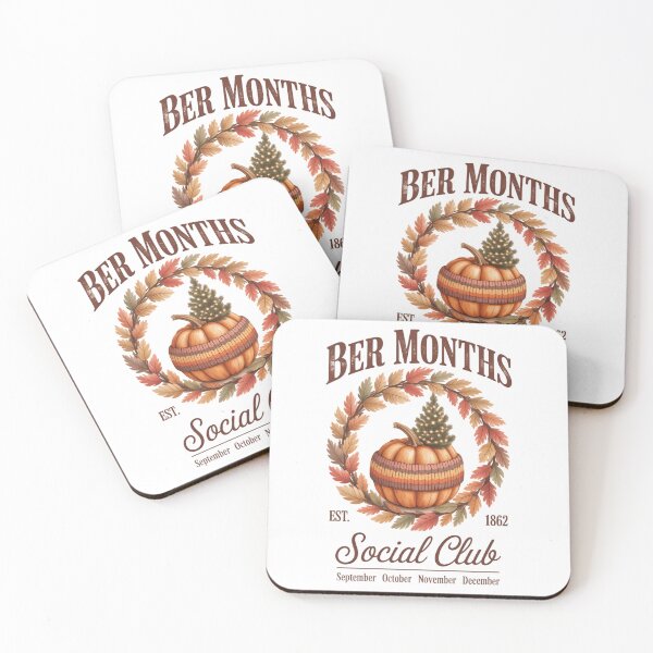 Item preview, BER Months Social Club Cute Fall Season Autumn and Christmas designed and sold by VENOM0RIOT.