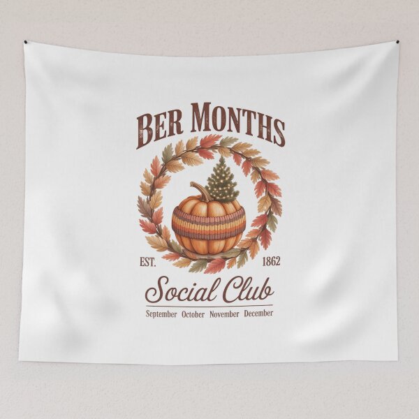 Item preview, BER Months Social Club Cute Fall Season Autumn and Christmas designed and sold by VENOM0RIOT.