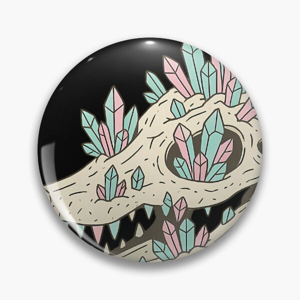 Item preview, Crocodile Skull Crystals Pastel Crystal Growth Illustration designed and sold by JuliaHarrion.