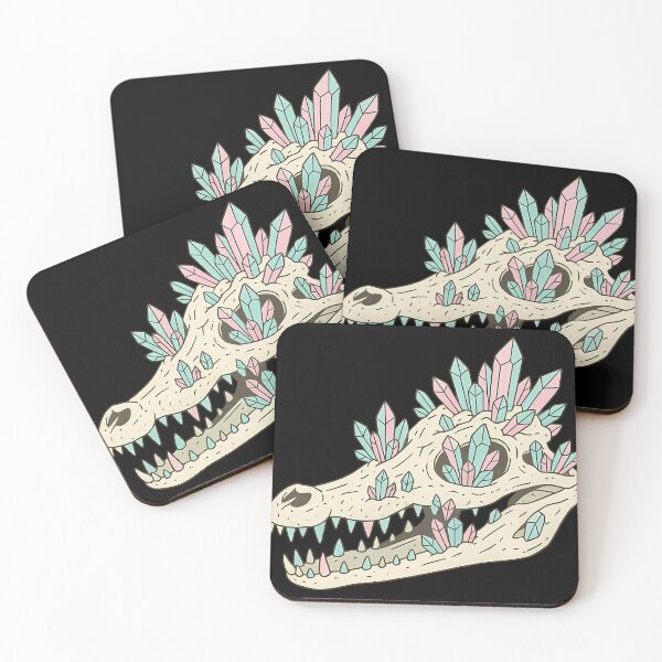 Item preview, Crocodile Skull Crystals Pastel Crystal Growth Illustration designed and sold by JuliaHarrion.