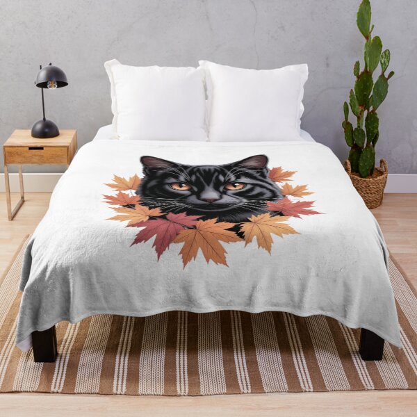 Item preview, Black Cat Fall Vibes Autumn Leaves and Cat Lover designed and sold by VENOM0RIOT.