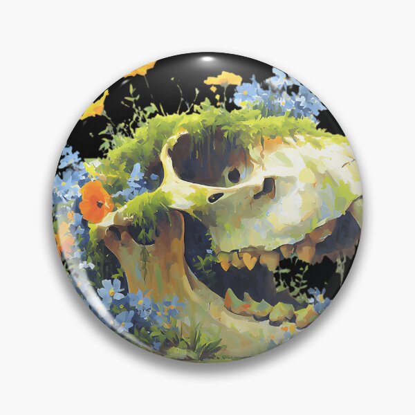 Item preview,   Tiger Skull Flowers Painterly Botanical Skull Illustration designed and sold by JuliaHarrion.