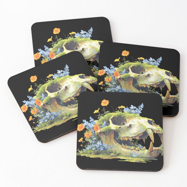 Item preview,   Tiger Skull Flowers Painterly Botanical Skull Illustration designed and sold by JuliaHarrion.