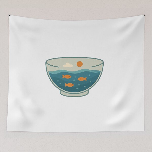 Item preview, Minatare Worlds - Fish in a Glass Bowl designed and sold by NichePicks.