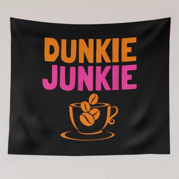 Item preview, Dunkie Junkie love Funny Coffee Sayings caffeine addicted Pullover 		 designed and sold by sjdiceoamrw23.