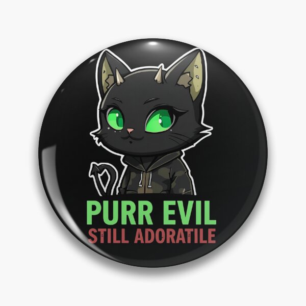 Item preview, Evil Cat – “Purr Evil, Still Adorable”  designed and sold by La Velmoréa.