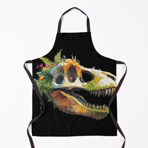 Item preview, 96 Dinosaur Skull Floral Painting Vibrant Botanical Fossil Illustration designed and sold by JuliaHarrion.