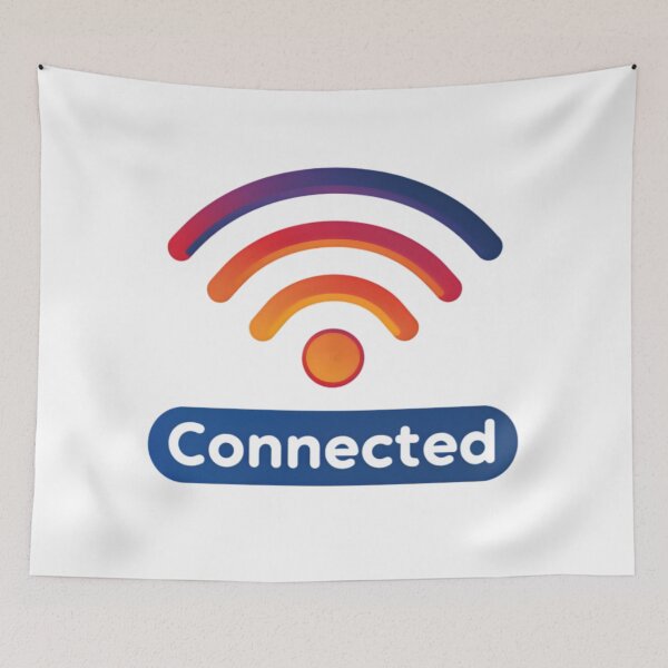 Item preview, Colorful WiFi Symbol with Connected Text designed and sold by Jackflash2023.