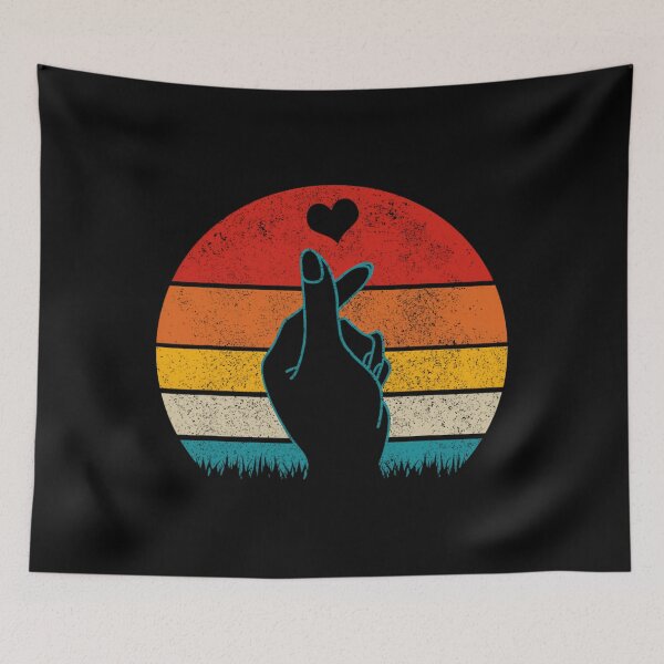 Item preview, K-Pop Heart Hand Symbol K-Drama Korean Pop Vintage Fan 	 		 designed and sold by clxckourged83.