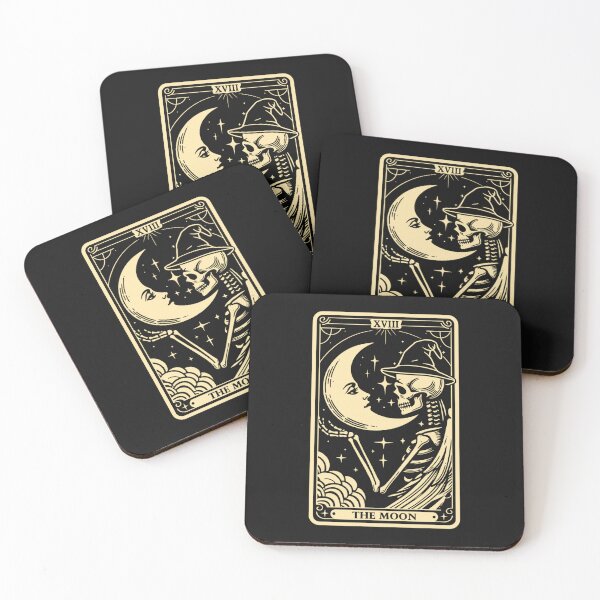 Item preview, The Moon Tarot Card Halloween Skeleton Witch Men Women designed and sold by MarkShank.