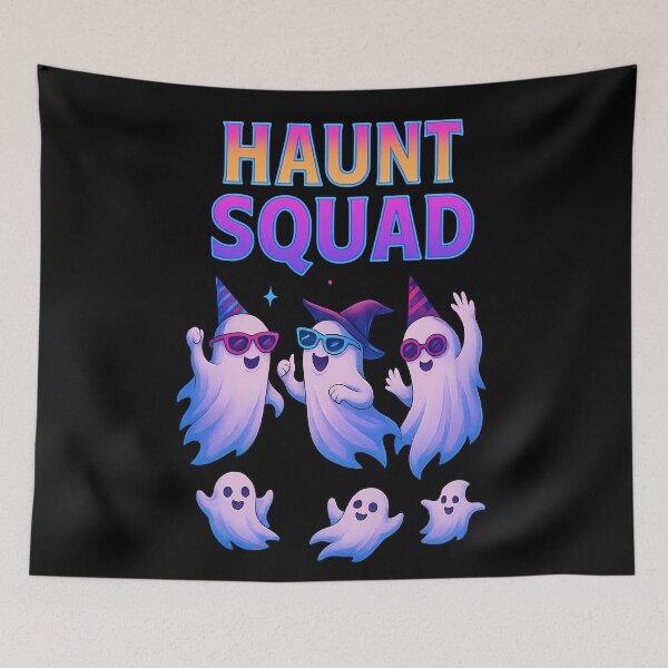 Item preview, Haunt Squad – Neon Party Ghosts Halloween Design designed and sold by ArcadiaSilence.