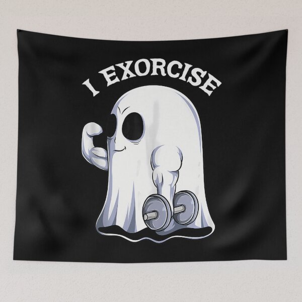 Item preview, Ghost I Exorcise Funny Gym Exercise Workout Spooky Halloween 		 designed and sold by txxrnsggcmt77.