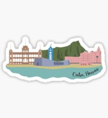 Honolulu, Oahu, Hawaii Landmark Sticker Sticker