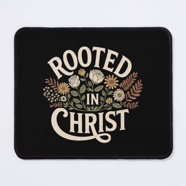 Item preview, Rooted in Christ – Floral Christian Faith Design designed and sold by Goodthreadz.