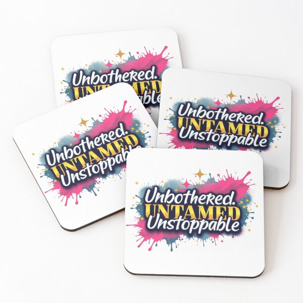 Item preview, Unbothered Untamed Unstoppable. Bold Motivational Quote. Empowerment & Confidence Design designed and sold by Aarvya Fashion Club ( A.F.C ).
