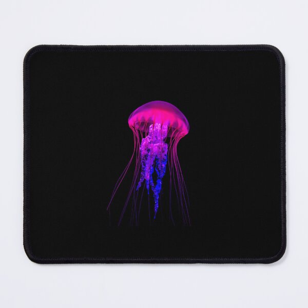 Item preview, Bioluminescent Jellyfish Macro – Vibrant Magenta, Purple, and Blue Ocean Photography designed and sold by PixelVibe782.