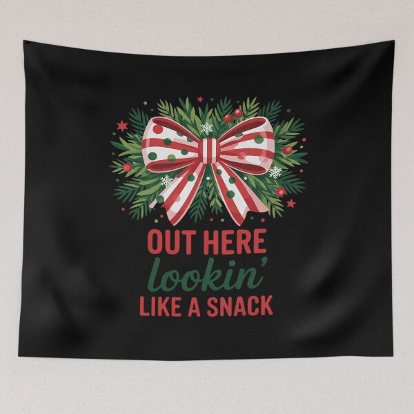 Item preview, Christmas Coquette Bow  Out Here Lookin Like a Snack designed and sold by AmparoBoyle.