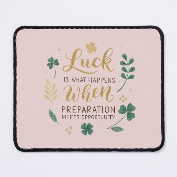 Item preview, Luck is what happens when preparation meets opportunity . designed and sold by Lucky 777.