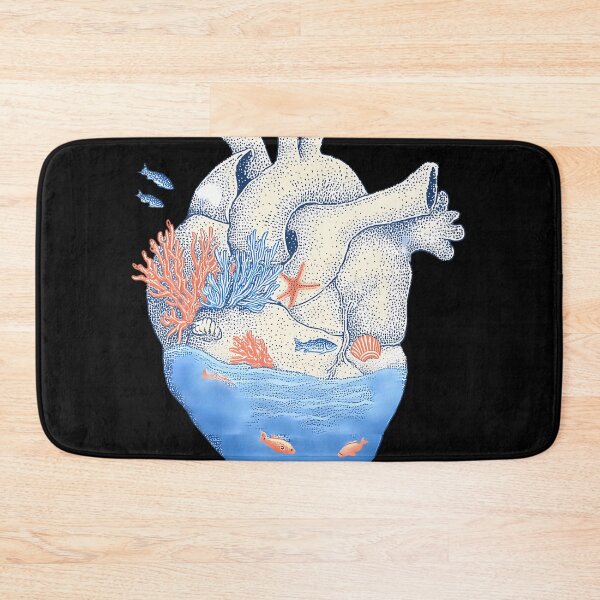 Item preview,  Anatomical Heart Coral Ocean Detailed Stipple Illustration designed and sold by PoppyvbnFox.