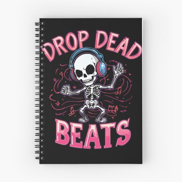 Item preview, Drop Dead Beats – Dancing Skeleton with Headphones designed and sold by La Velmoréa.