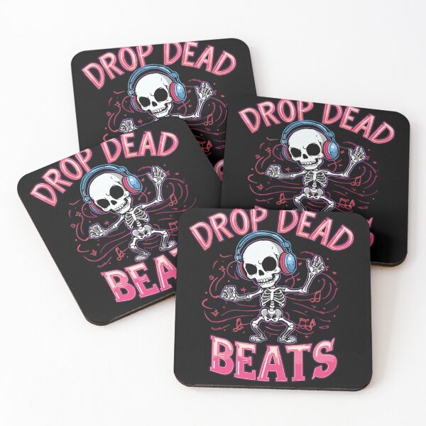 Item preview, Drop Dead Beats – Dancing Skeleton with Headphones designed and sold by La Velmoréa.