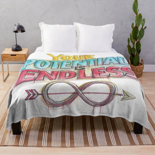 Item preview, Your Potential is Endless Motivational Quote | Positive Mindset Typography Design designed and sold by WovennDesigns.