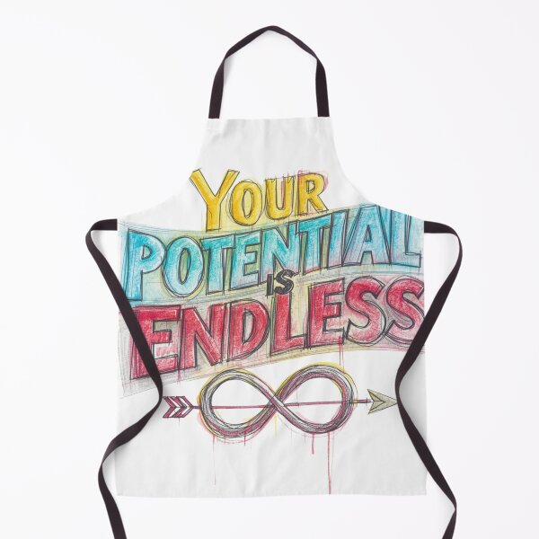 Item preview, Your Potential is Endless Motivational Quote | Positive Mindset Typography Design designed and sold by WovennDesigns.