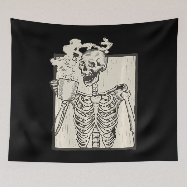 Item preview, HALLOWEEN SKULL GRAPHIC PRINT FLEECE OVERSIZED Swea		 designed and sold by yowsprguljb36.