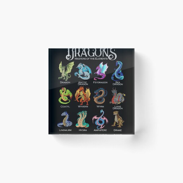Item preview, Legendary Dragon Types Fantasy Art designed and sold by AriePollich.