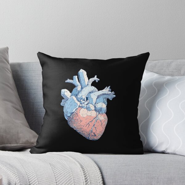 Item preview,   Anatomical Heart Crystal Detailed Anatomical Line Art In Blue And Coral designed and sold by PoppyvbnFox.