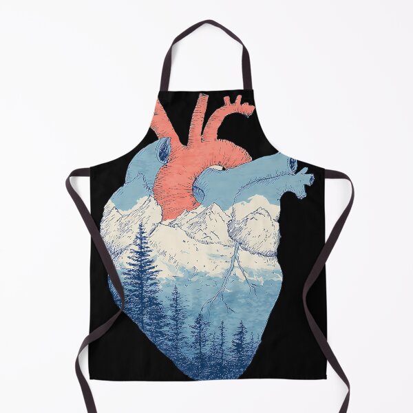 Item preview, Anatomical Heart Mountain Landscape Detailed Linework Nature Scene designed and sold by PoppyvbnFox.