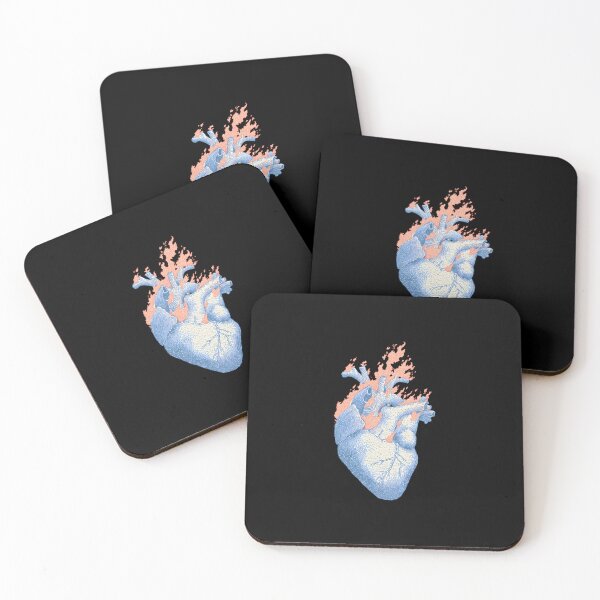 Item preview,  Anatomical Heart Flame Blue Engraved Illustration designed and sold by PoppyvbnFox.