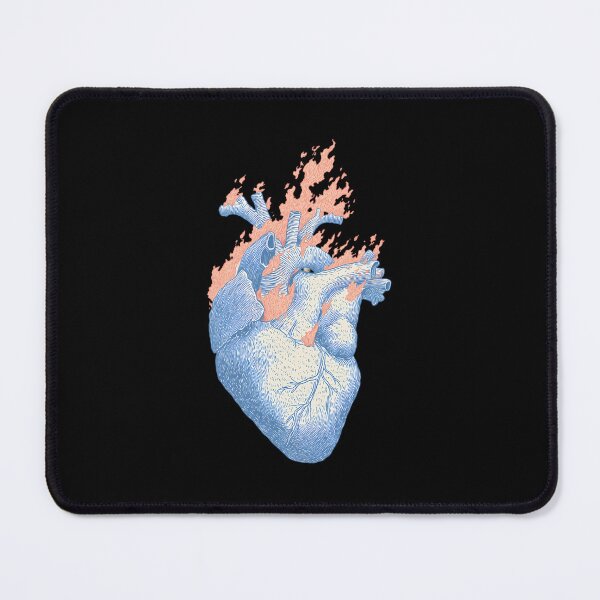 Item preview, Anatomical Heart Flame Blue Engraved Illustration designed and sold by PoppyvbnFox.