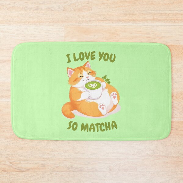 Item preview, I Love You So Matcha Cat designed and sold by ArteLena.